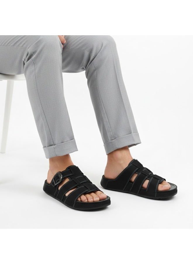 Stylish men's slippers with a modern and comfortable design – genuine leather and non-slip orthopedic sole, available in various sizes and colors. - Image 1
